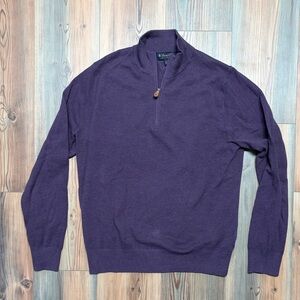 Brooks Brothers Quarter-Zip Sweater Medium Cotton/Cashmere EUC